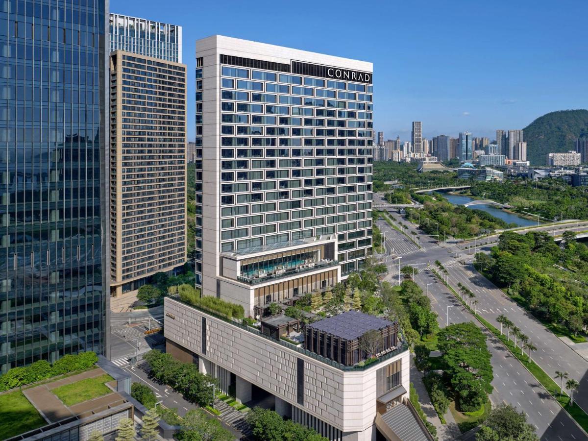 Conrad Shenzhen, The First Art Museum Hotel In Greater Bay Area With The Stunning Bay And Sunset View In The Hotel Terrace Bagian luar foto